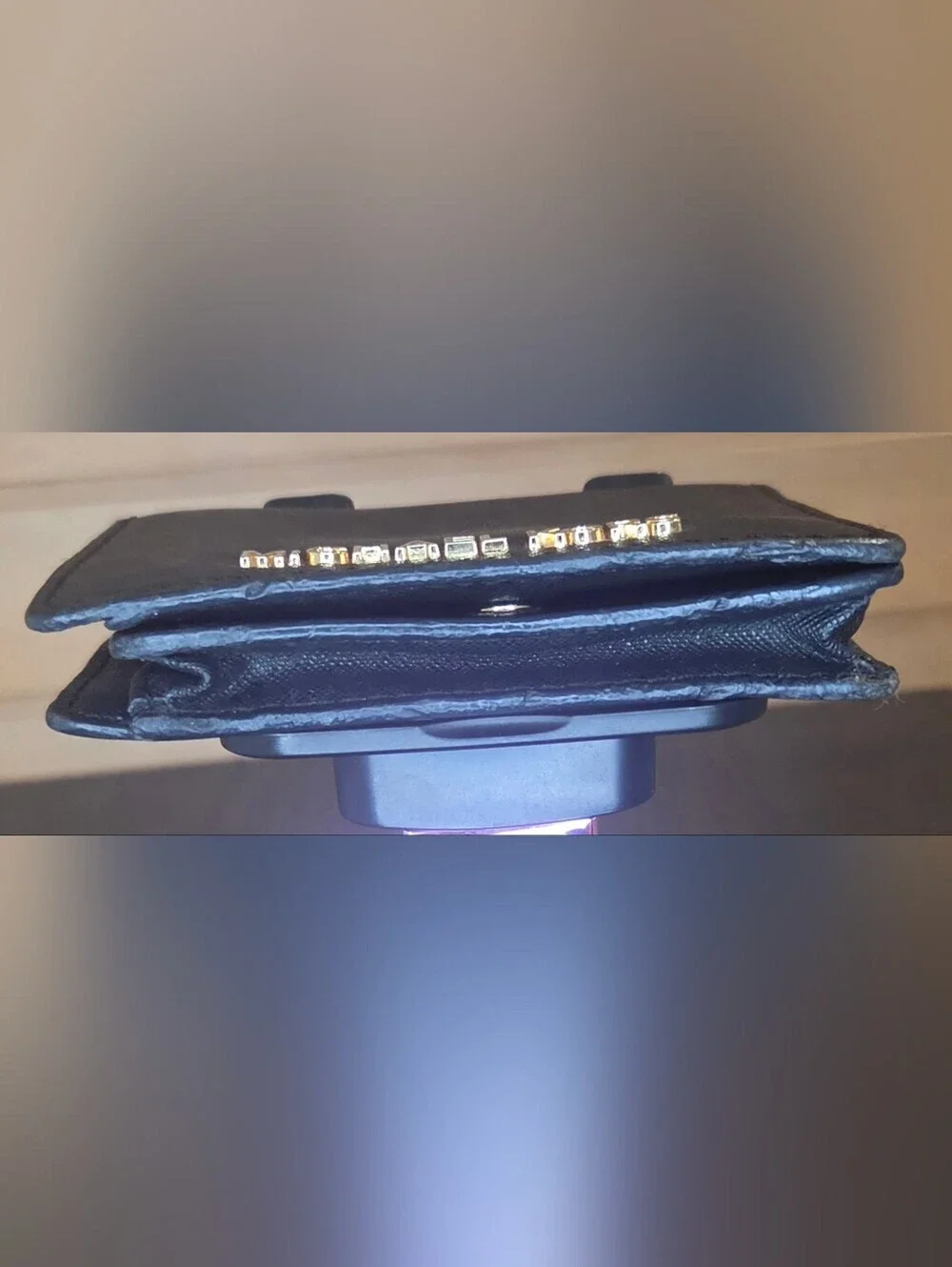Michael Kors Black Saffiano Leather Bifold Wallet Card Holder EUC